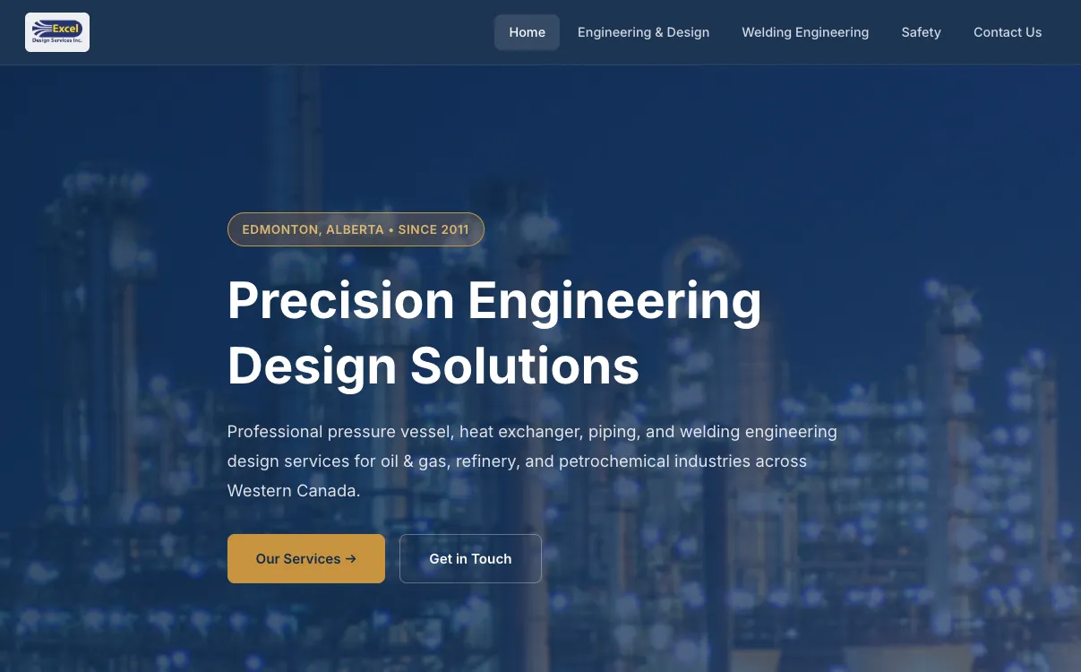 Excel Design Services homepage